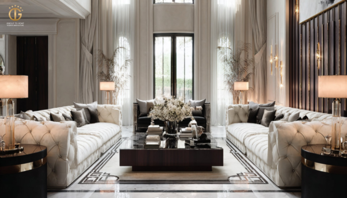 Không gian trong thiết kế nội thất tân cổ điển