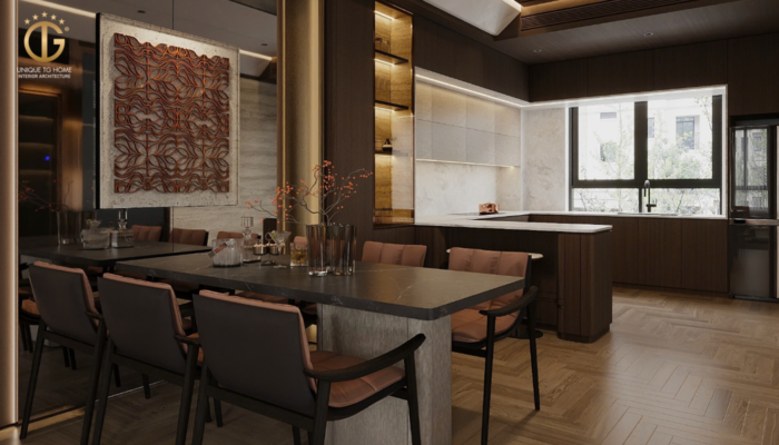 Thiết kế nội thất căn hộ phòng bếp