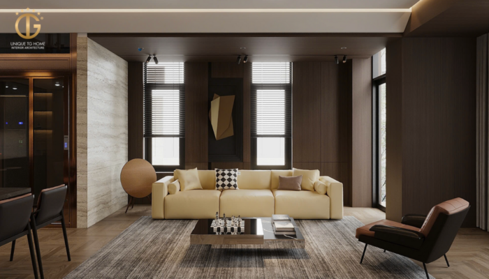Thiết kế nội thất căn hộ phòng khách