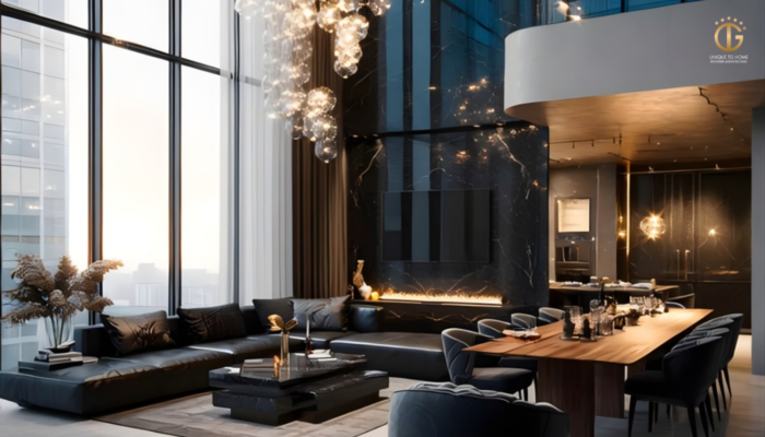 Thiết kế 3D phòng khách luxury