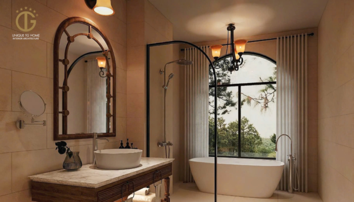 Thiết kế nội thất tối giản cho phòng tắm